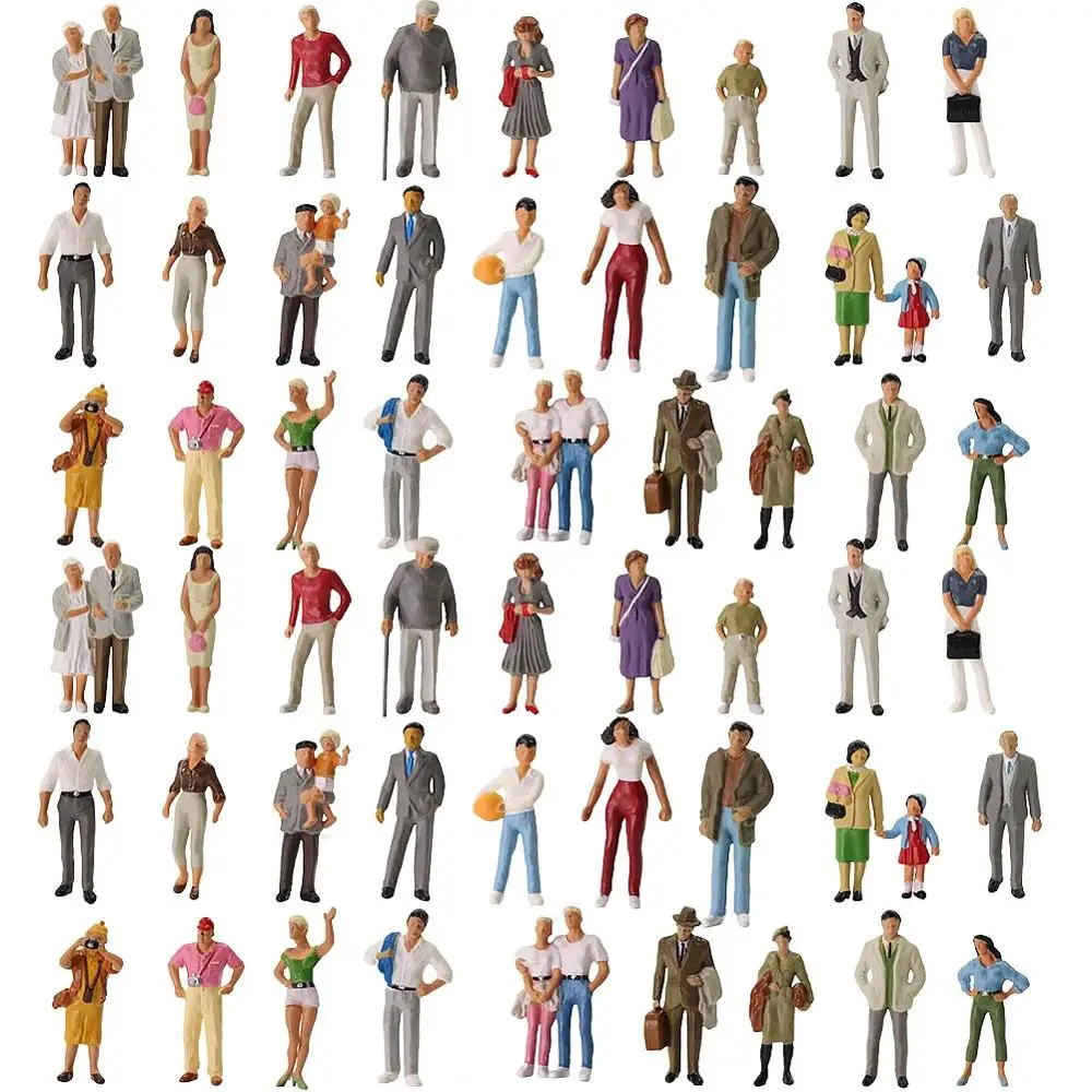 Lot De 100 Figurines Peintes échelle 1/100 Pour Maquettes Et Dioramas - Détails Fins, Scènes Miniatures