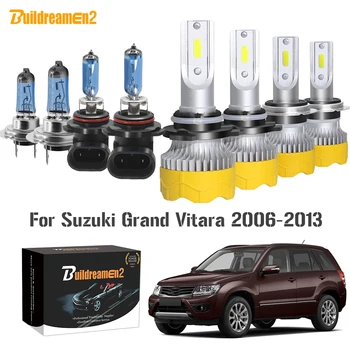 

Buildreamen2 4 Pieces Car Headlight High Low Beam 9005 H7 Auto LED Halogen Headlamp Light 12V For Suzuki Grand Vitara 2006-2013