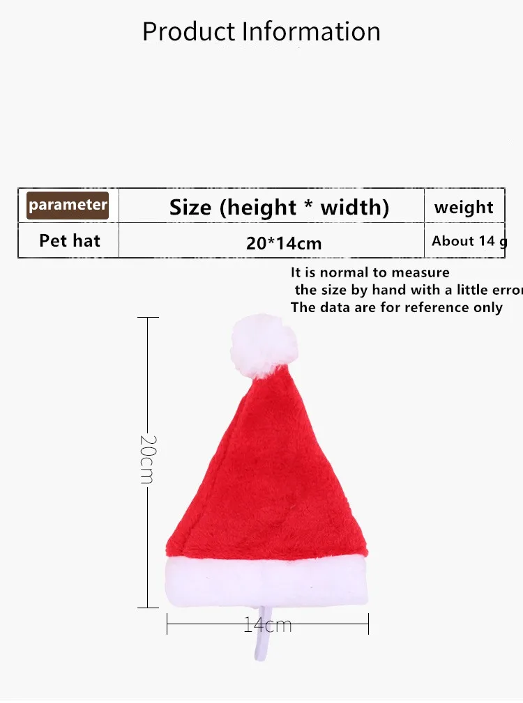 Pet accessories Santa hat cat dog puppy Christmas decoration New Year party supplies pet clothing