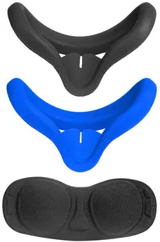 

NEW 2 Pcs Silicone Cover Eye Pad for Oculus Quest 2 Cushion Cover Anti-Sweat Lightproof, 1 Pcs VR Lens Cover for Quest 2
