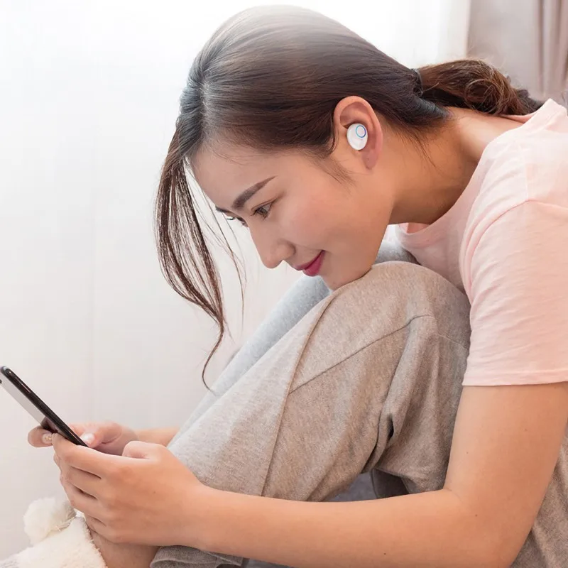 Мини Bluetooth 5,0 наушники с зарядной коробкой настоящие Беспроводные водонепроницаемые беспроводные наушники-вкладыши