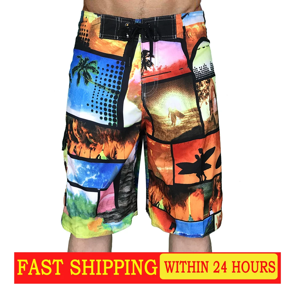 Swim Trunks Men Swimming Shorts Swimsuit Surfboard Summer Fast Dry Sport Beach Bermuda Fitness Running