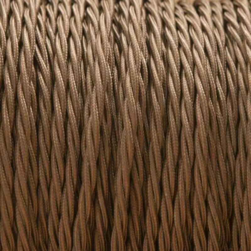 Câble Tressé Tissu Coloré Pour Lampe - Flex Vintage Industriel 2/3 Fils - LED