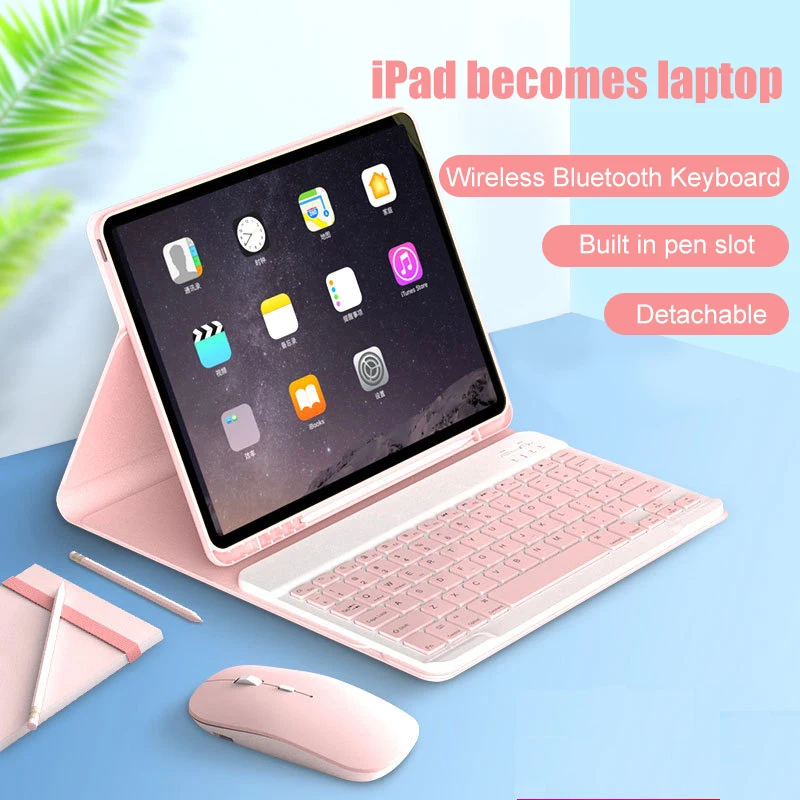 

For ipad Pro/Air/Mini Flip Smart Portable Bluetooth Keyboard Protective Case 7.9/9.7/10.2/10.5/12.9 inch Cover