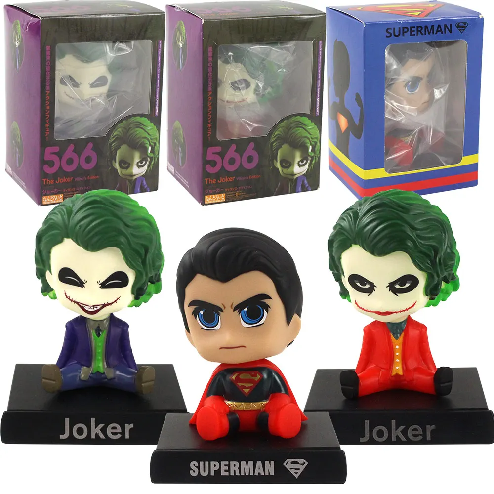 13 см Joker Bobble Head Q версия украшение автомобиля куклы ПВХ экшн Фигурки
