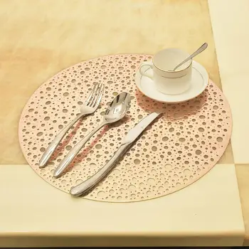 

2Pcs Round Coaster Insulation Table Mats Pads Plastic Table Placemat Non-slip Mats Coffee Tea Place Mats Kitchen Decoration
