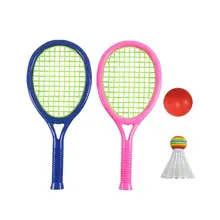 

Badminton Rackets Set Solid Base Portable Eco-friendly Colorful High-elastic Children Tennis Rackets Toy for Sports Badminton