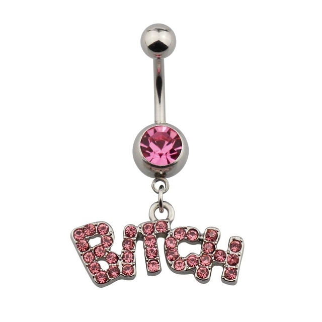 Sexy Navel Piercing Belly Ring Belly Button Rings Barbell Bar Zircon Dangling Ombligo Party Round for Woman Body Jewelry 14g
