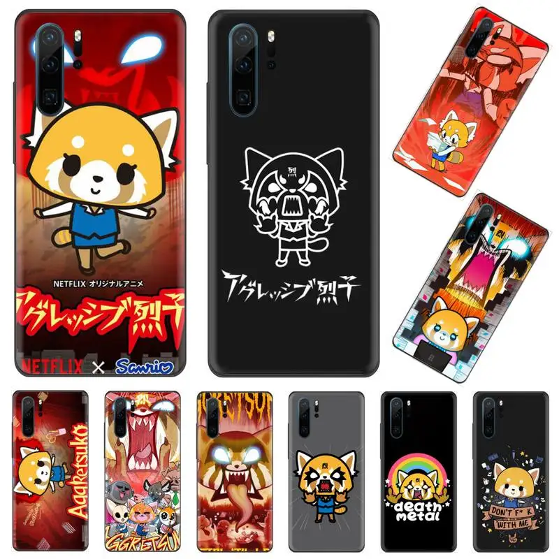 Чехол для телефона agretsuko с японским аниме животным DIY принтом чехол Huawei P9 P10 P20 P30 Lite