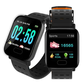

A6 Plus IP67 Waterproof Heart Rate Blood Pressure Monitoring Fitness Smart Bracelet EM7028 BT Antenna Bluetooth Shrapnel Motor