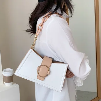 

PU Leather Crossbody Bags For Women 2020 Fashion Chain Designer Shoulder Clutch Bag Lady Travel Handbags and Purses Mini Totes