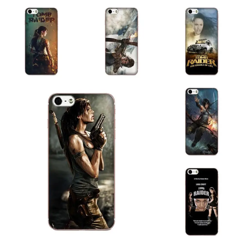 Tomb Raider Lara Croft мягкая игра для Apple iPhone 4 4S 5 5C 5S SE SE2 6S 7 8 11 Plus Pro X XS Max XR новый черный