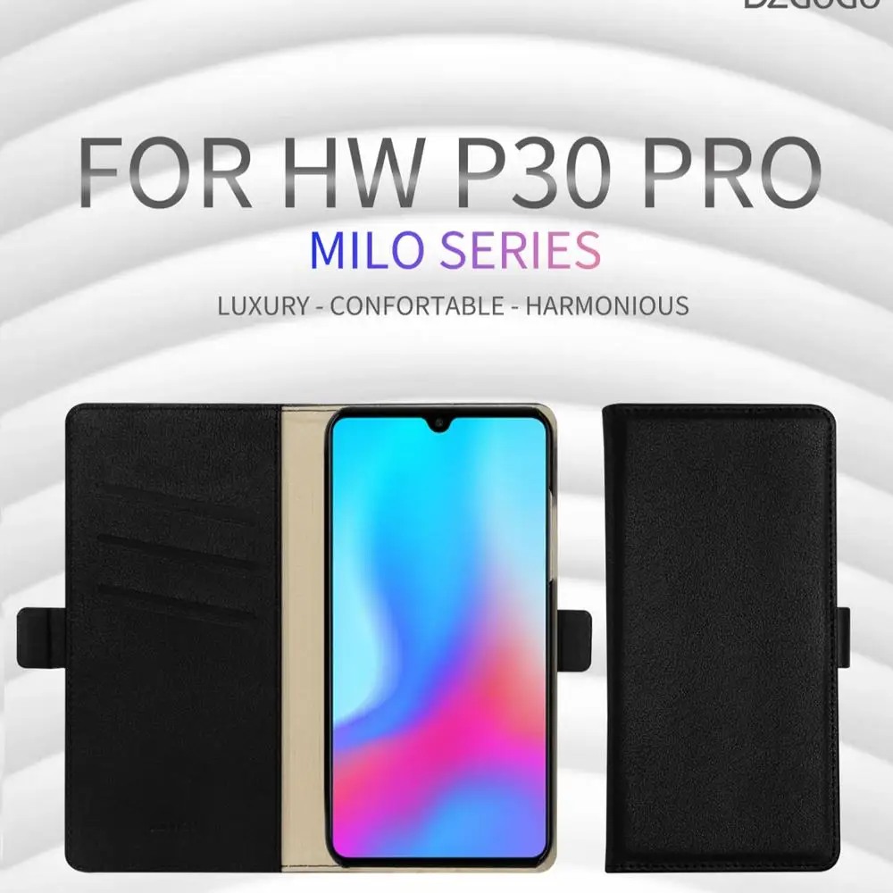 DZgogo Soft Magnetic Cover For Huawei P30 Pro Wallet Stand Phone Case P 30 Leather Double Screen Protector Back | Мобильные телефоны
