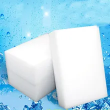 100 pçs/lote branco esponja mágica limpador de borracha multi-funcional limpador melamina esponja para cozinha banheiro limpeza 100x60x20mm