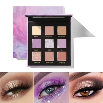 

Pearlescent Brighten Glitter Shimmer Eye shadow Waterproof Palette Matte 9 Colors Eyeshadow