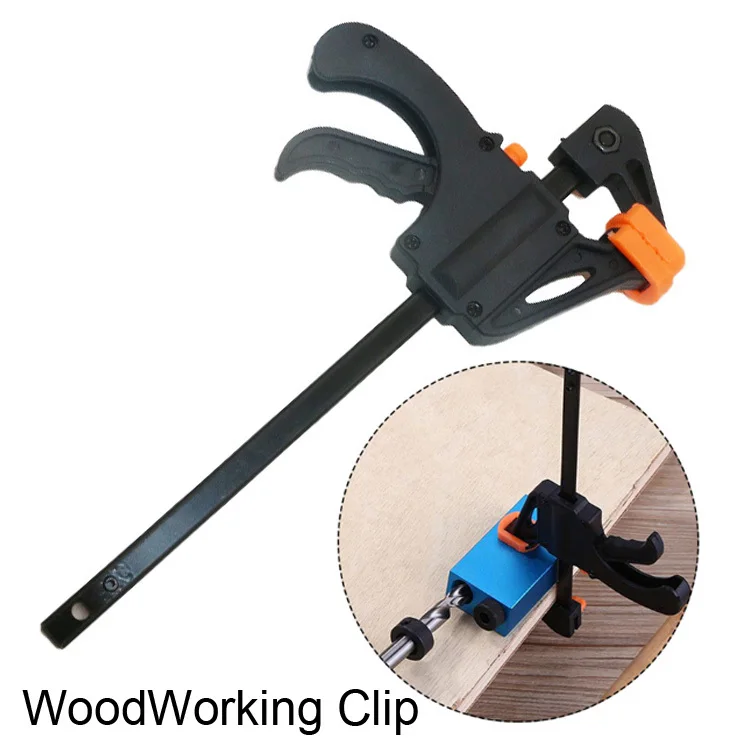 4 Inch Woodworking Clamp Adjustable DIY Carpentry Clamp Gadgets Clamping Device Quick Ratchet Release Speed Squeeze Hand Tools