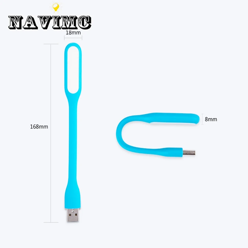 Tanie Składany niebieski Super jasny USB Led Light Mini przenośny elastyczny lampka do czytania oświetlenie do czytania na zasilanie mobilne komputer Laptop