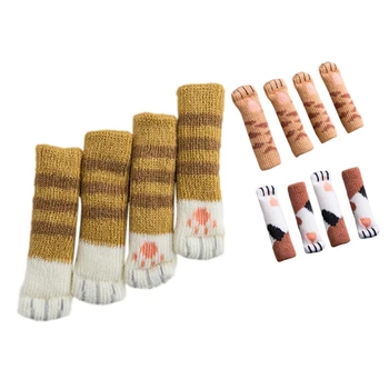 

16Pcs Floor Protection Chair Foot Pad Leg Furniture Knitting Cover Chair Cat Pads Anti-Noise Protector Socks Table