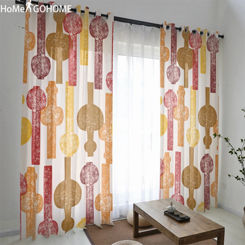 

Lantern Decoration Tulle Curtains for Double Room Sheer Tulle Curtains For Living Room Window Kitchen Curtains Blinds Drapes New