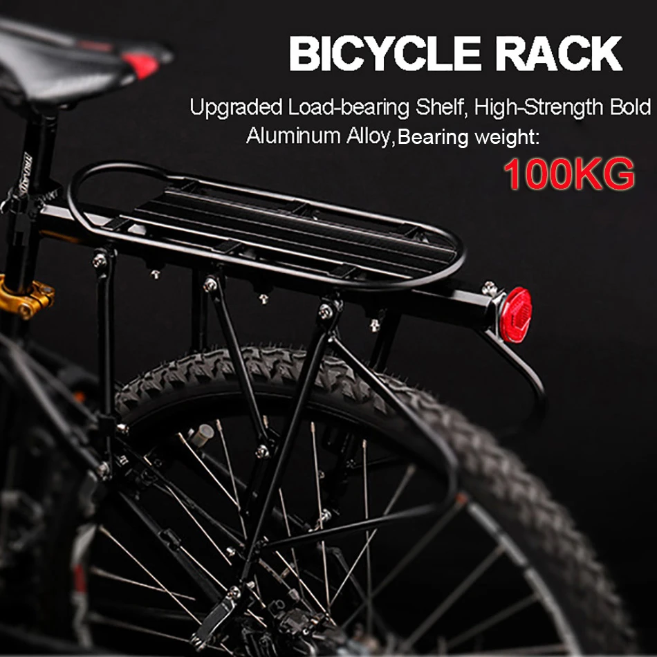 Portaequipajes trasero para bicicleta de montaña, estante de carga de 100KG, tija de sillín, soporte para bolsa, 20 29 pulgadas|Colgador bicicleta| - AliExpress