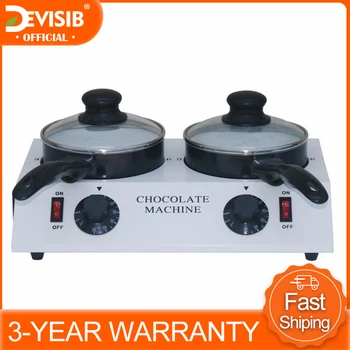 

DEVISIB Home Use 2 Pot Chocolate & Candy Melts Melting Pot Top Quality
