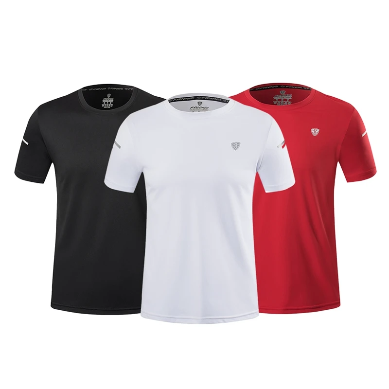 

Short Sleeve T-Shirt Men Casual Quick Drying Tee Tops Fitness Apparel Sportswear For Running