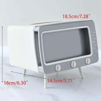 

Creative TV Tissue Box Dispenser Storage Napkin Case with Mobile Phone Holder 53CB