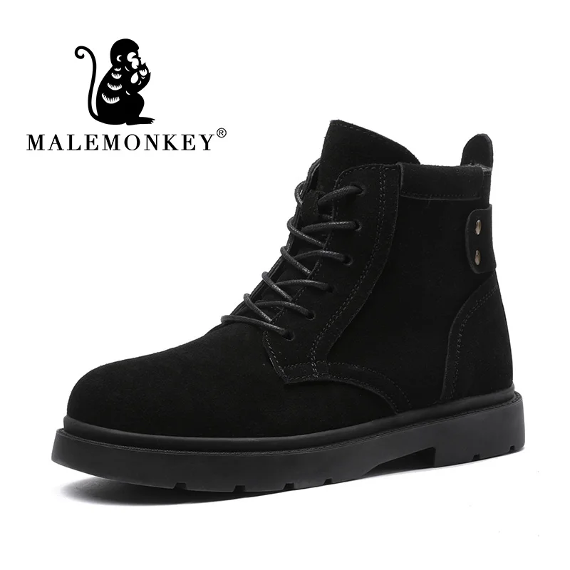 

MALEMONKEY Luxury Brand Designers 2019 New Fashion Women Shoes Black Rubber Lady Winter Doc Martens Motorcycle Boots