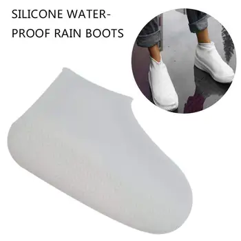 

1 Pair Waterproof Shoe Cover Silicone Unisex Shoes Protectors Rain Boots Anti-slip Shoes Covers for Indoor Outdoor Rainy Days