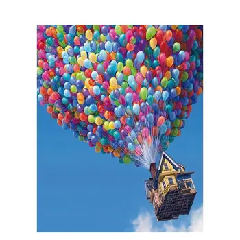 

GATYZTORFrame Balloon DIY Oil Painting By Numbers Kit Landscape Acrylic Paint On Canvas Unique Gift Calligraphy Painting 40x50cm