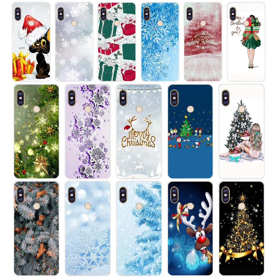 

343FG New Year Snowman Colorful Merry Christmas 3 Soft Silicone Tpu Cover phone Case for xiaomi redmi 5A 5Plus note 5 5A Pro