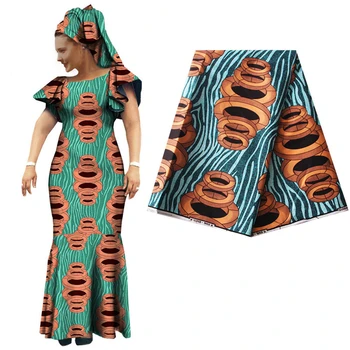 

Cotton Ankara African Prints Wax Fabric Real Wax Fabric High Quality Nigerian Veritable Wax Fabric 6yards for Dress 277