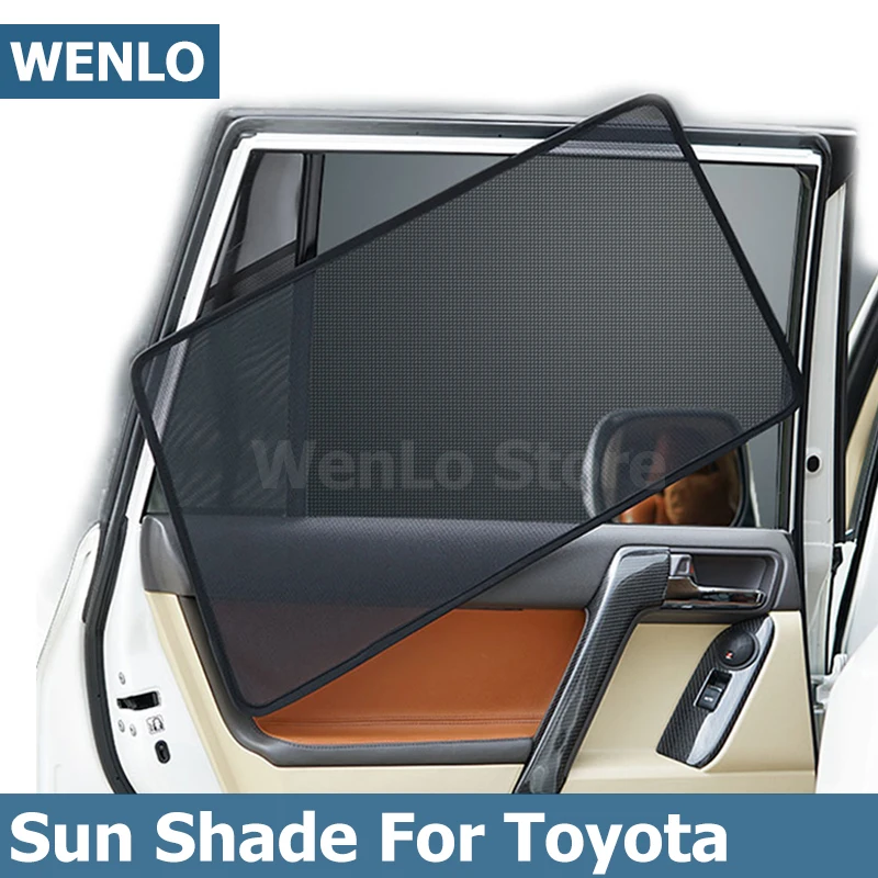 

WENLO 4Pcs Magnetic Car Side Window Sun Shade Sunshade For Toyota MARK X NOAH PICNIC Porte Yaris WISH SPADE window curtains car