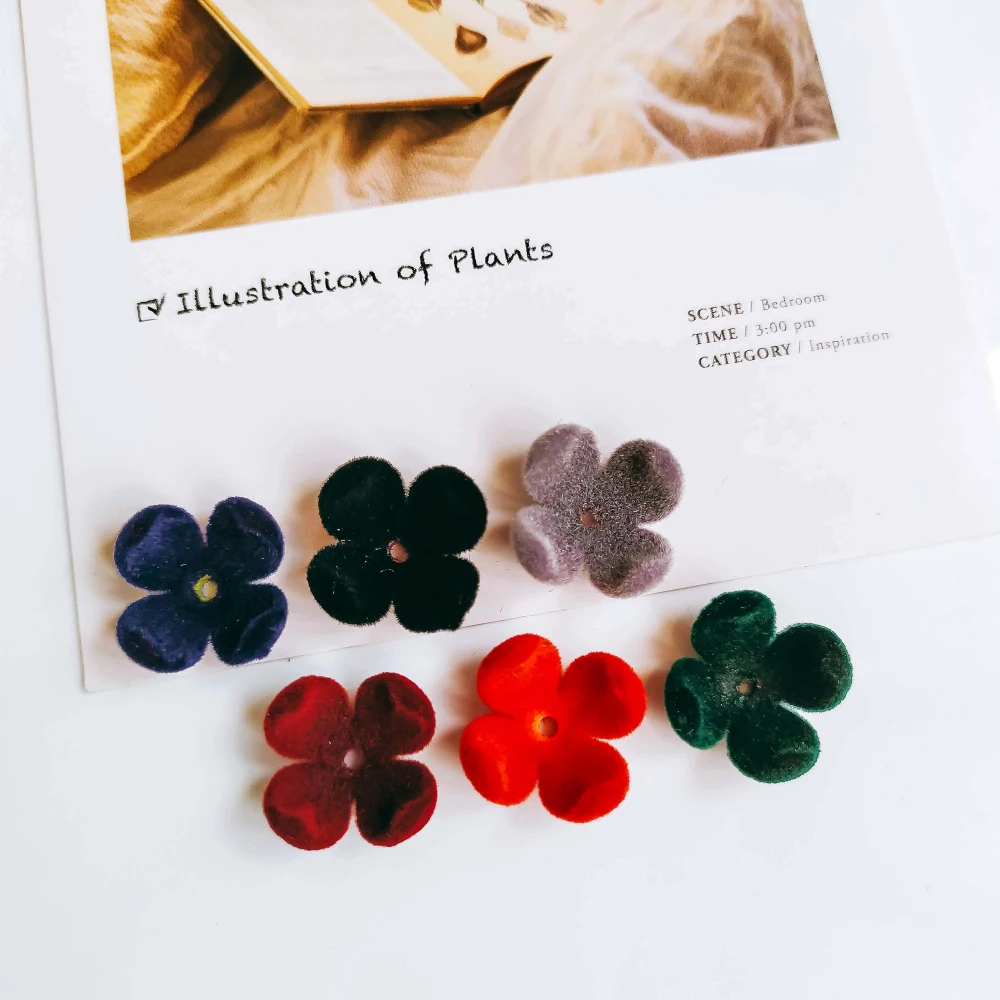 Цветок шерсть товары ожерелье со свисающими бусинами серьги поставки для самостоятельного изготовления ювелирных изделий материал 10 шт