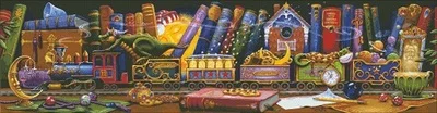 

NN xiaoyi cotton self-matching cross stitch Cross stitch RS cotton comes with no prints HAE- dream train