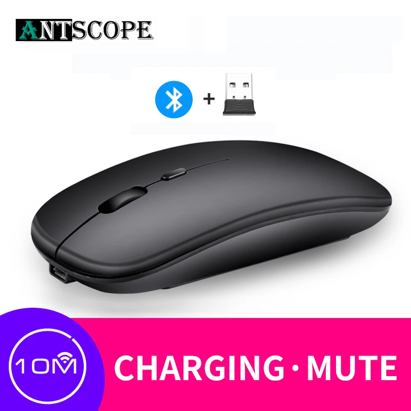 Bluetooth мышь компьютерная Antscope бесшумная 2 4 ГГц|Мыши| |