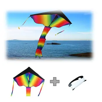 

The Gradient Rainbow Kite Is Suitable For Children And Adults Easy To Fly Suitable For Family Outdoor Games And Activities