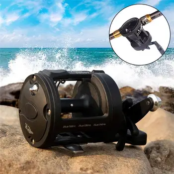 

Sea Drum Wheel Practical Durable Black Plastic Trolling Reel Spool Gear Road Fishing Dripping Wheel Portable Metal Rocker