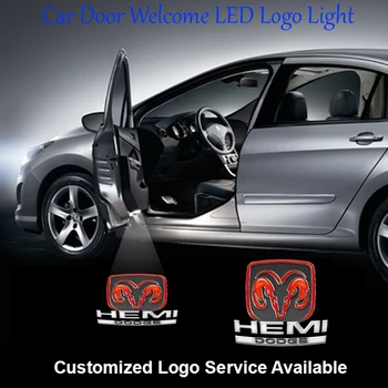 

2pcs RAM HEMI Logo Car Door Laser Projector Wired Drilling Ghost Shadow LED Lights
