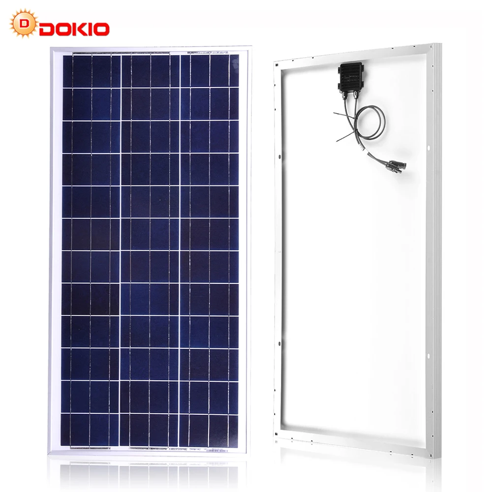 Koop Dokio 10 Tot 100 W 18 V 12 V Polykristallijne Zonnepaneel High Efficiency Gehard Glas Home Zonnepaneel 10 W 20 W 30 W 50 W