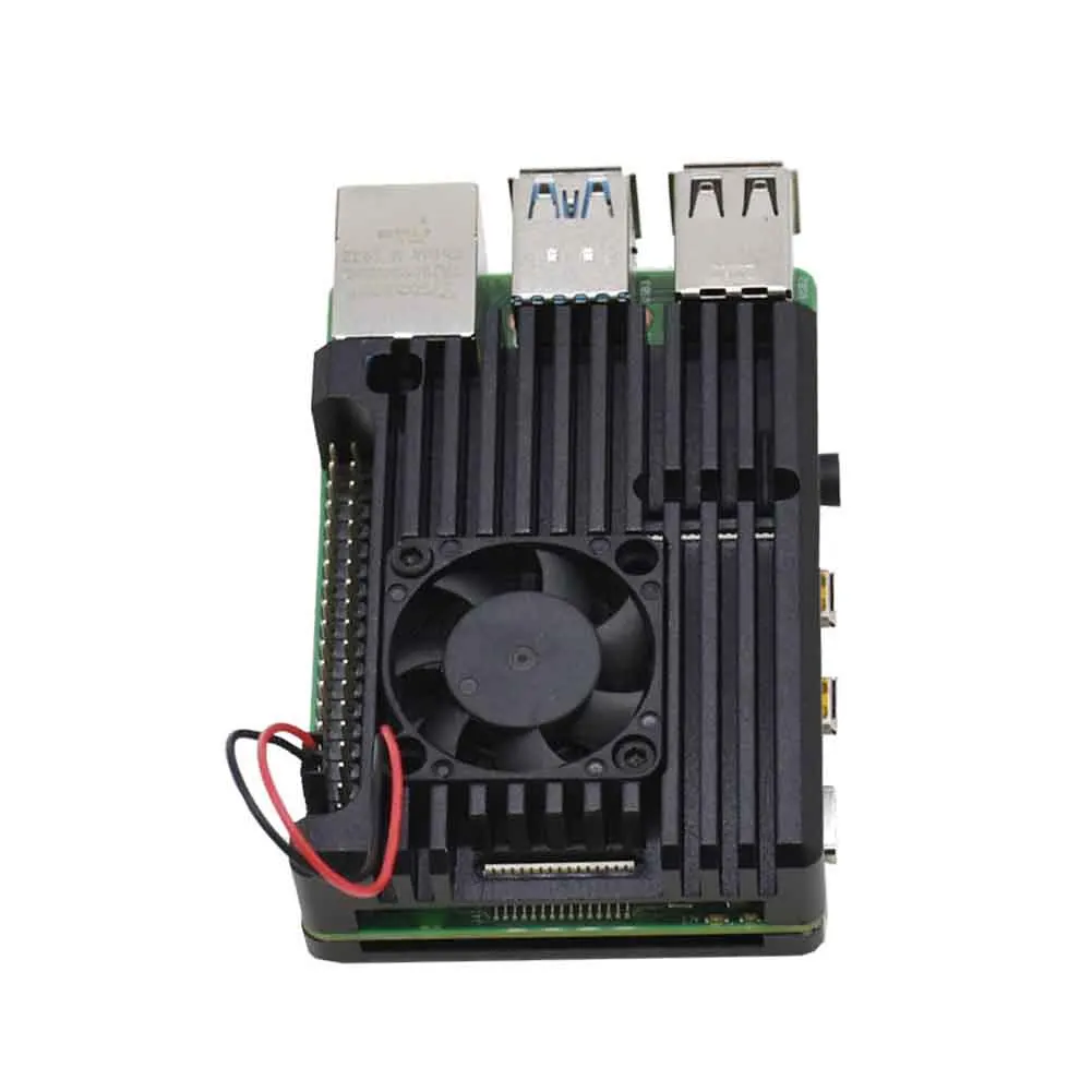 Чехол с охлаждающим вентилятором защитный корпус алюминиевый сплав прочный радиатор теплоотвод Корпус Ультратонкий для Raspberry Pi 4