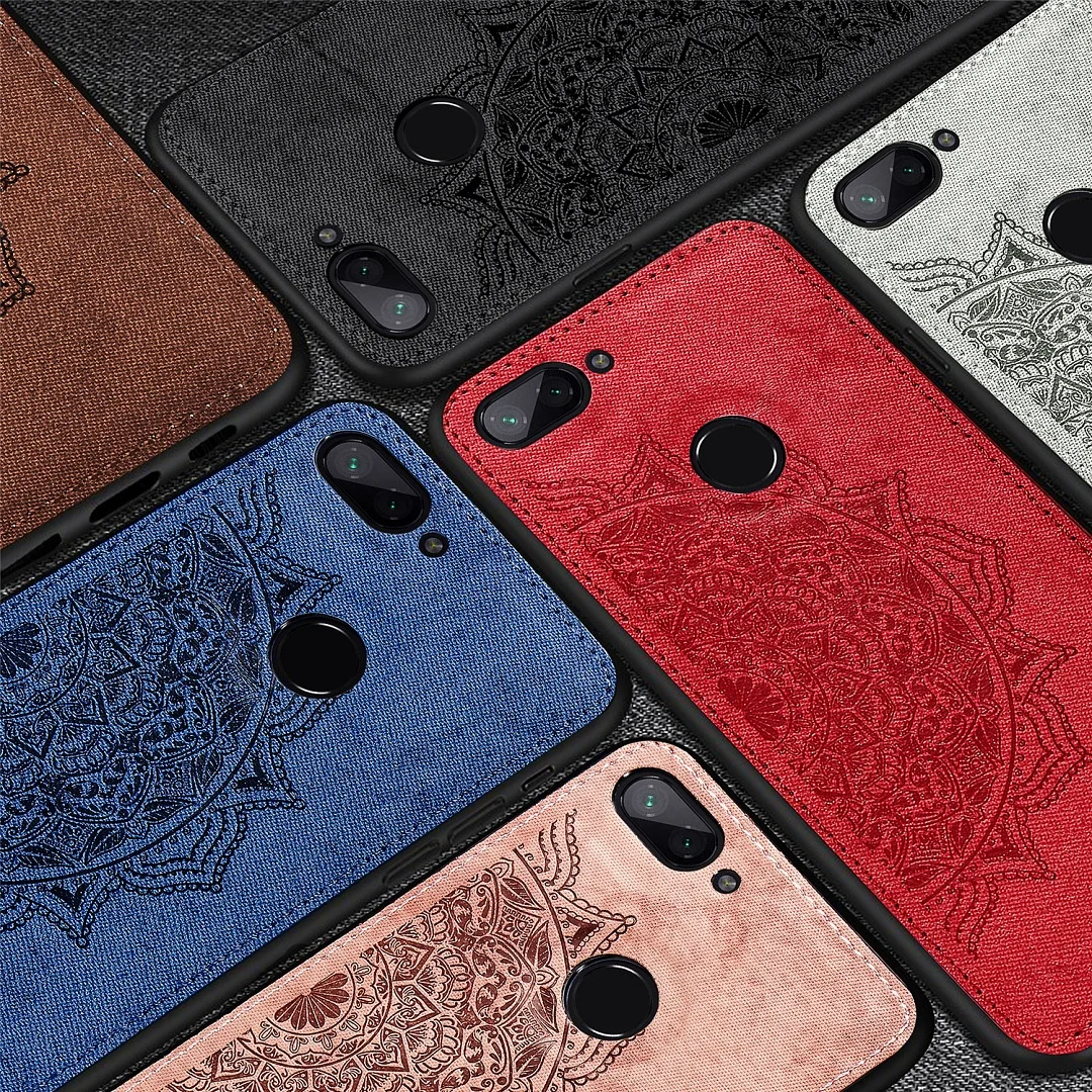 For Xiaomi Mi 8 Lite Case Mandala 3D embossed Holder car back bags cover Xiomi Mi8 Mi8Lite case phone fundas |