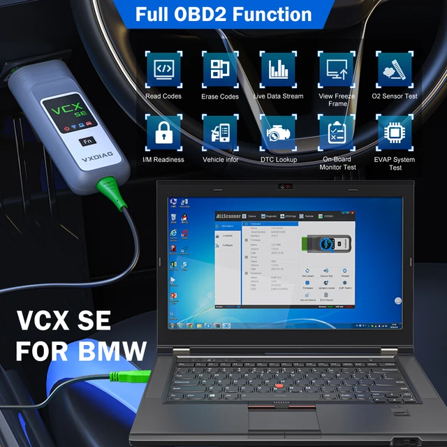 VXDIAG VCX SE For All models auto diagnosis for Benz C6 OBD2 scanner vident profissional Car diagnostic tool For BMW For Honda 5