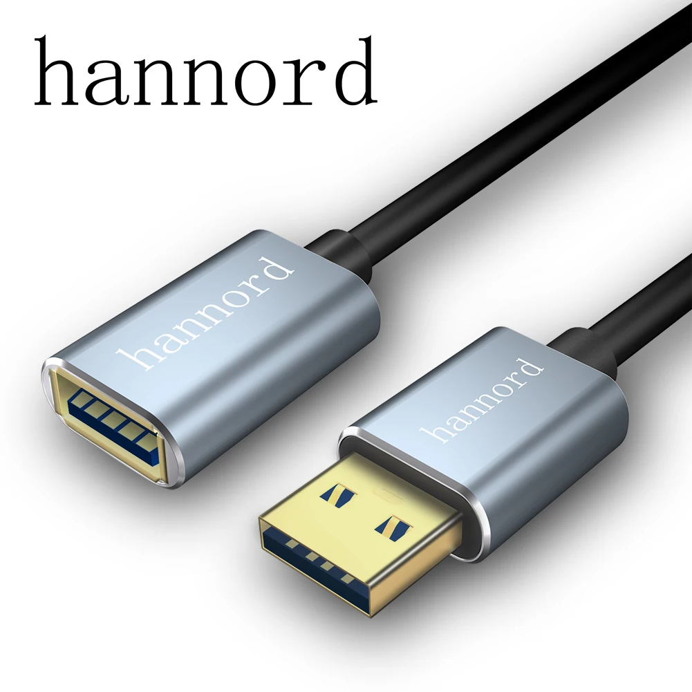 Hannord USB кабель удлинитель папа мама 3 0 Кабель для передачи данных ПК клавиатура