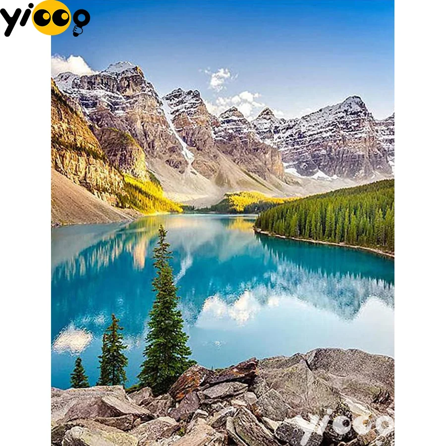 

Full Square/Round Drill 5D diamond embroidery lake in mountain diamond Painting Rhinestones mosaic Cross stitch Decor DX0133