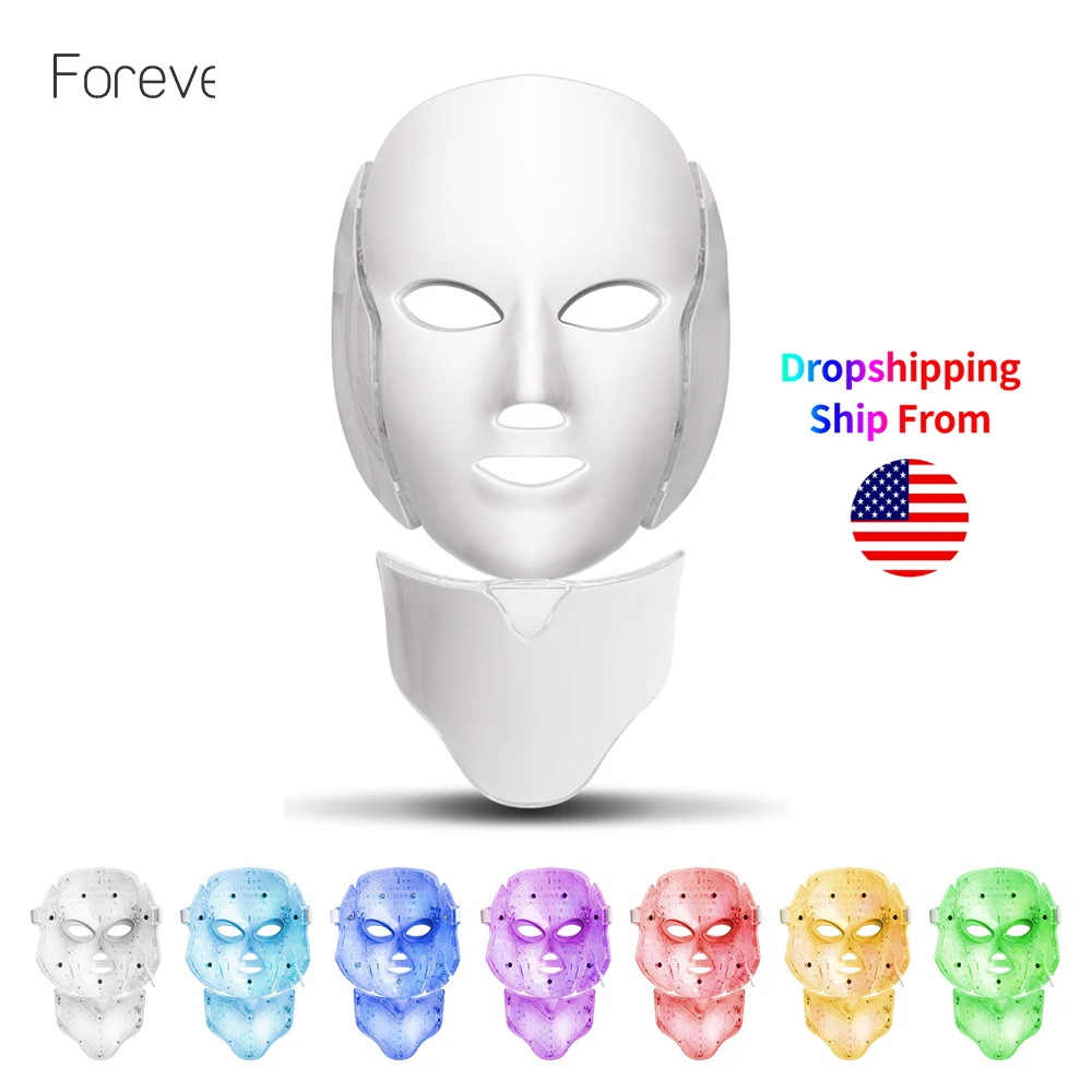 Ceny LED maska do twarzy szyi EMS mikro prąd przeciwzmarszczkowy usuwanie trądziku odmładzanie skóry elektryczne urządzenie do pielęgnacji twarzy