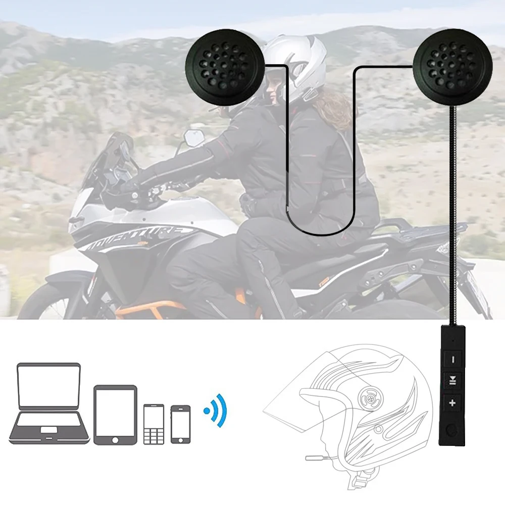 

Bluetooth Helmet Headset Riding Headphone Anti-interference Hands Free For Motorcycle Helmet Wireless USB Charging Headphones