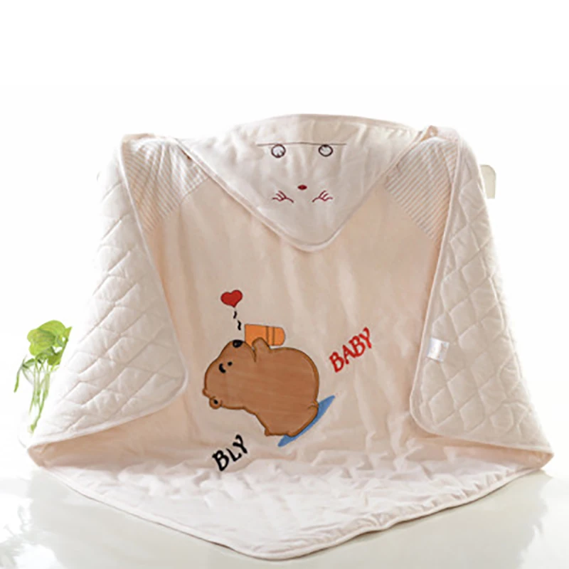 90*90 см, весеннее детское одеяло для новорожденных, Пеленальное Одеяло, милый мультяшный спальный мешок, детское осеннее одеяло с капюшоном для малышей
