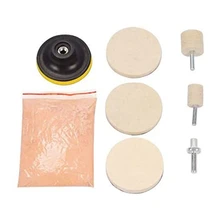 Fashion8uds Kit de polvo de pulido de vidrio de óxido de cerio de 120G, removedor de arañazos profundos para ventanas de parabrisas, limpieza de vidrio, rascador