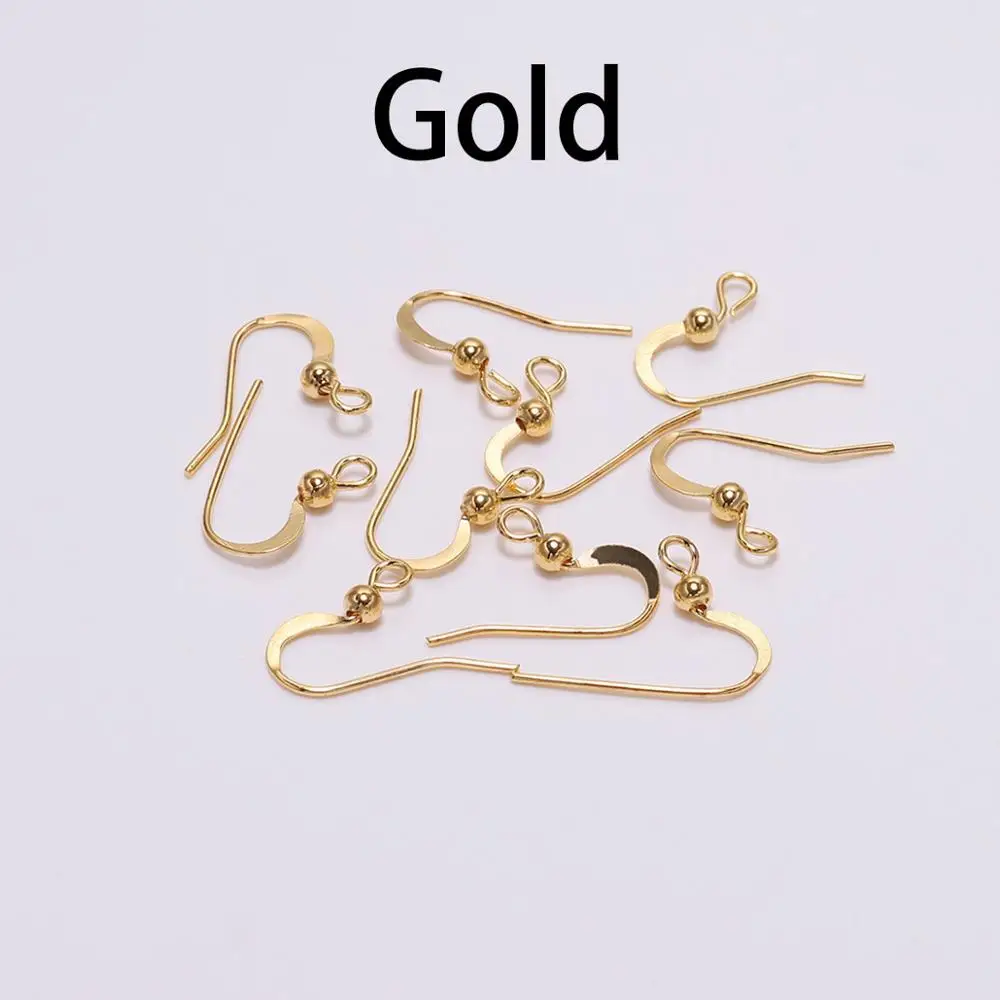 100pcs 20*17mm Gold Antique bronze Ear Hooks Earrings Clasps Findings  Earring Wires For Jewelry Making Supplies Wholesale